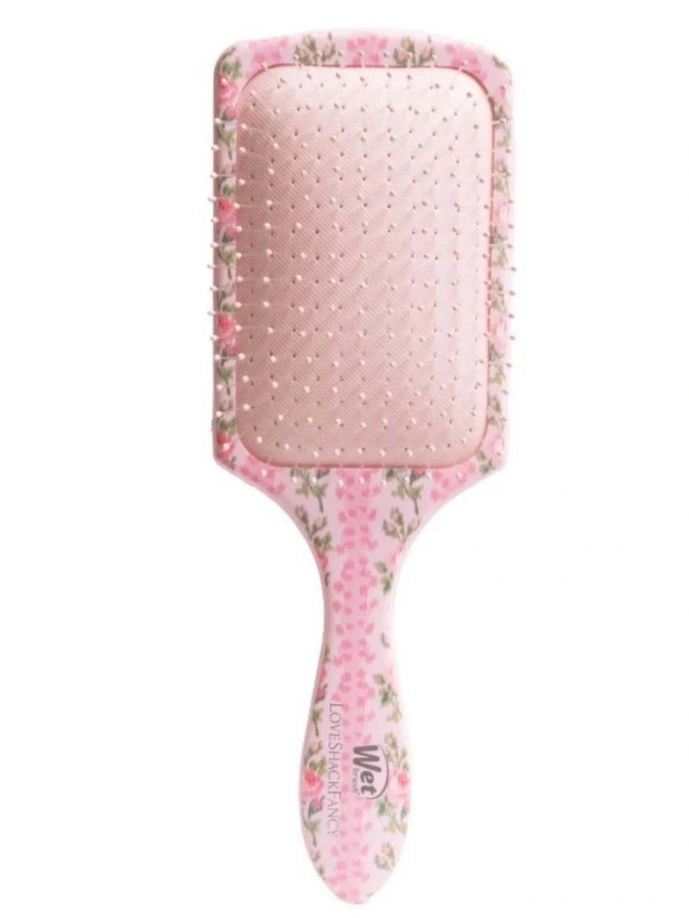 LoveShackFancy Pink Floral Paddle Hair Brush